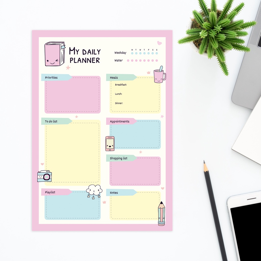 

20 Sheets Daily Planner Paper DP006