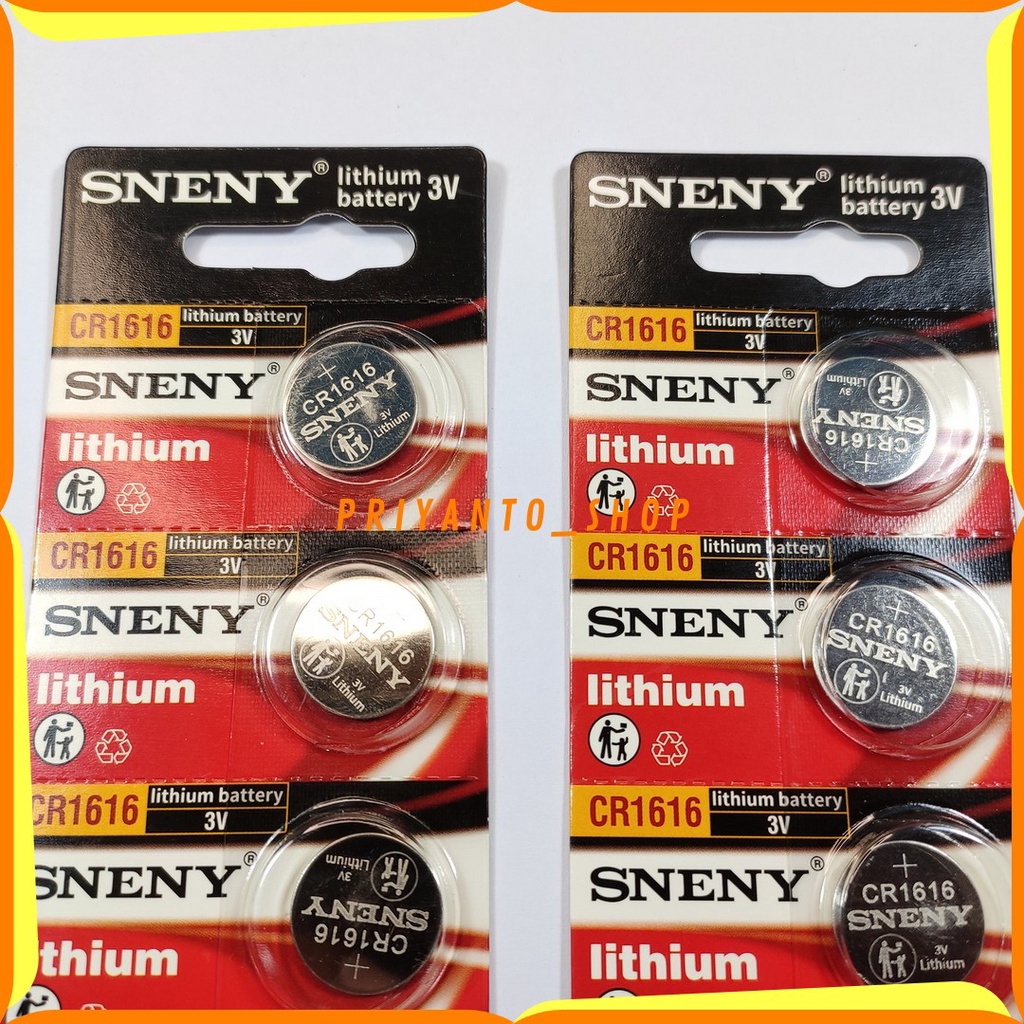 BATREI BATERAI ASLI LITHIUM SNENY CR-1616 CR 1616 3V ORIGINAL TERMURAH