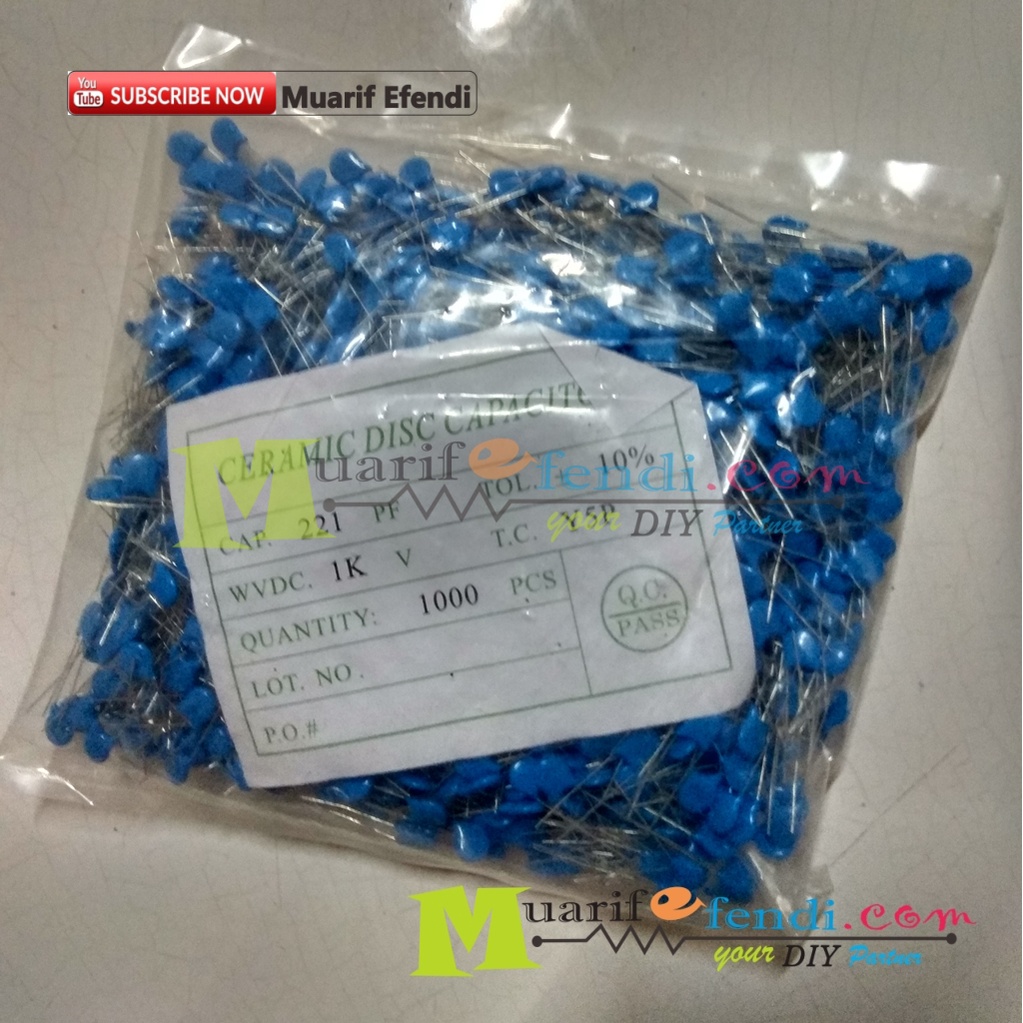 kapasitor 221 1kv capasitor 220p 1 kv 220 p 1000v 1000 v keramik 220pf 220 pf ceramic capacitor biru