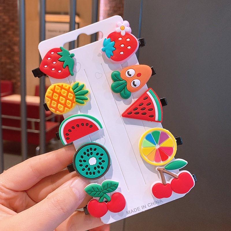 10PCS JEPIT RAMBUT ANAK / JEPITAN RAMBUT ANAK MOTIF KARAKTER KARTUN-JPT - BUAH