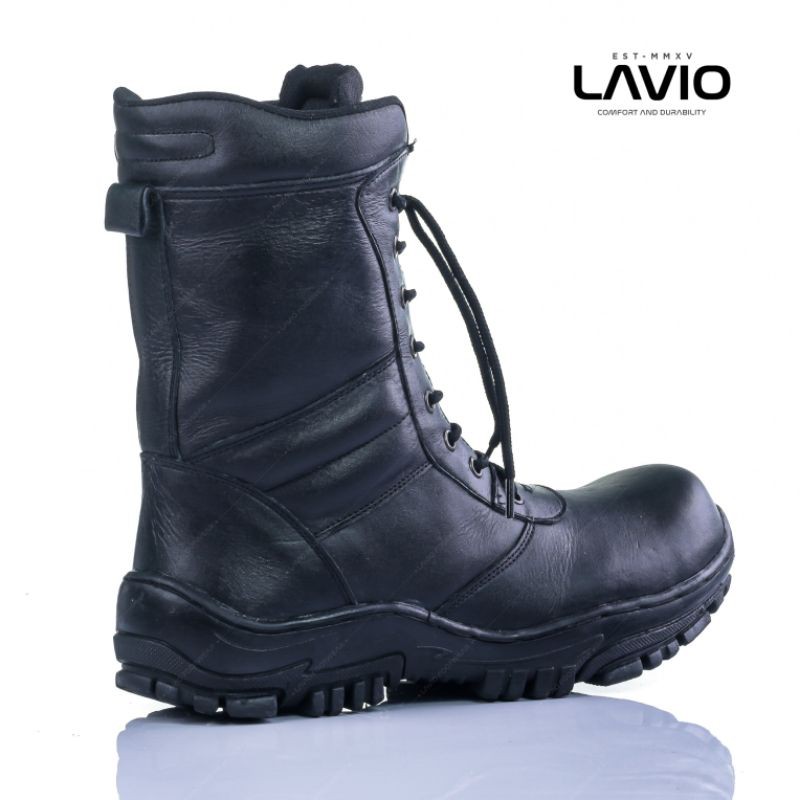 Lavio Blood Sepatu Safety Boots Kulit Asli Original Terlaris Ujung Besi