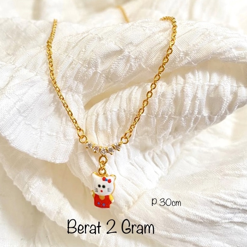 Kalung Anak Hello Kiity Emas Muda 2 Gram