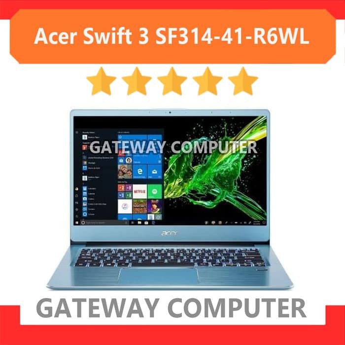 Laptop Acer Swift 3 SF31441 AMD ATHLON 300U 8GB 256GB 14" FHD WIN10 Biru