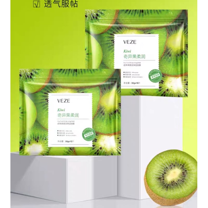 Veze Fruit Moisturizing Mask Masker Buah Melembabkan Mencerahkan Kulit Wajah