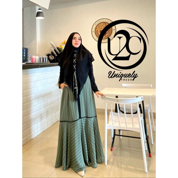 Premium Zanitha Syari ORI by U2C / Dress Katun / Gamis Set Syar'i / Gamis Pesta / Baju Syar'i Terbaru / Dress Syar'i / Muslimah Branded Wear-7