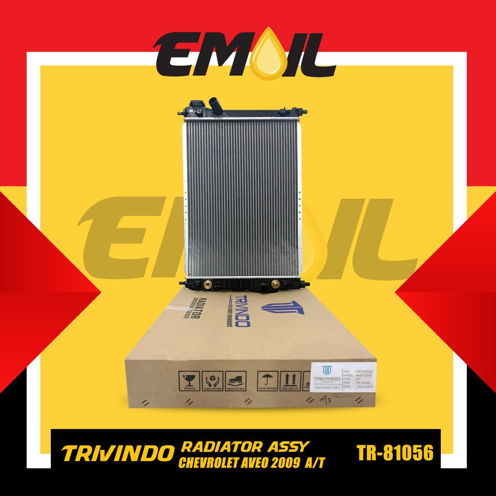 Radiator assy Chevrolet Aveo 2009 AT Automatic TR-81056 Merk Trivindo