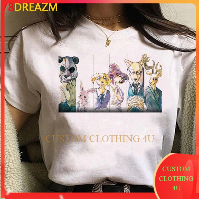 Baju Kaos Anime Beastars Kawaii Cartoon Legoshi T shirt / Beastars Legoshi