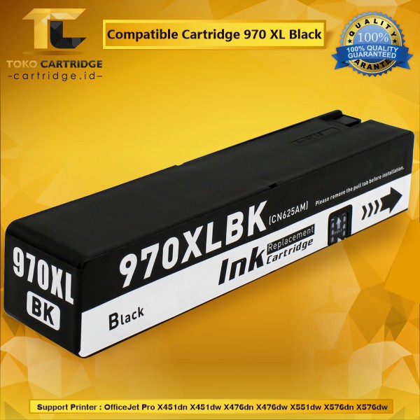 Cartridge Tinta Compatible HP 970 XL Black CN625AM Plus Chip