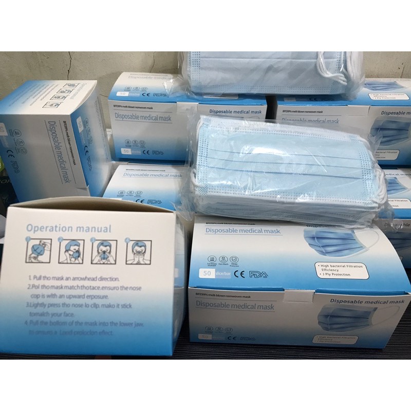 MASKER 3ply PURECARE / 3ply Earloop | 50pcs MASKER BOX Anti Air | MASKER 3 ply