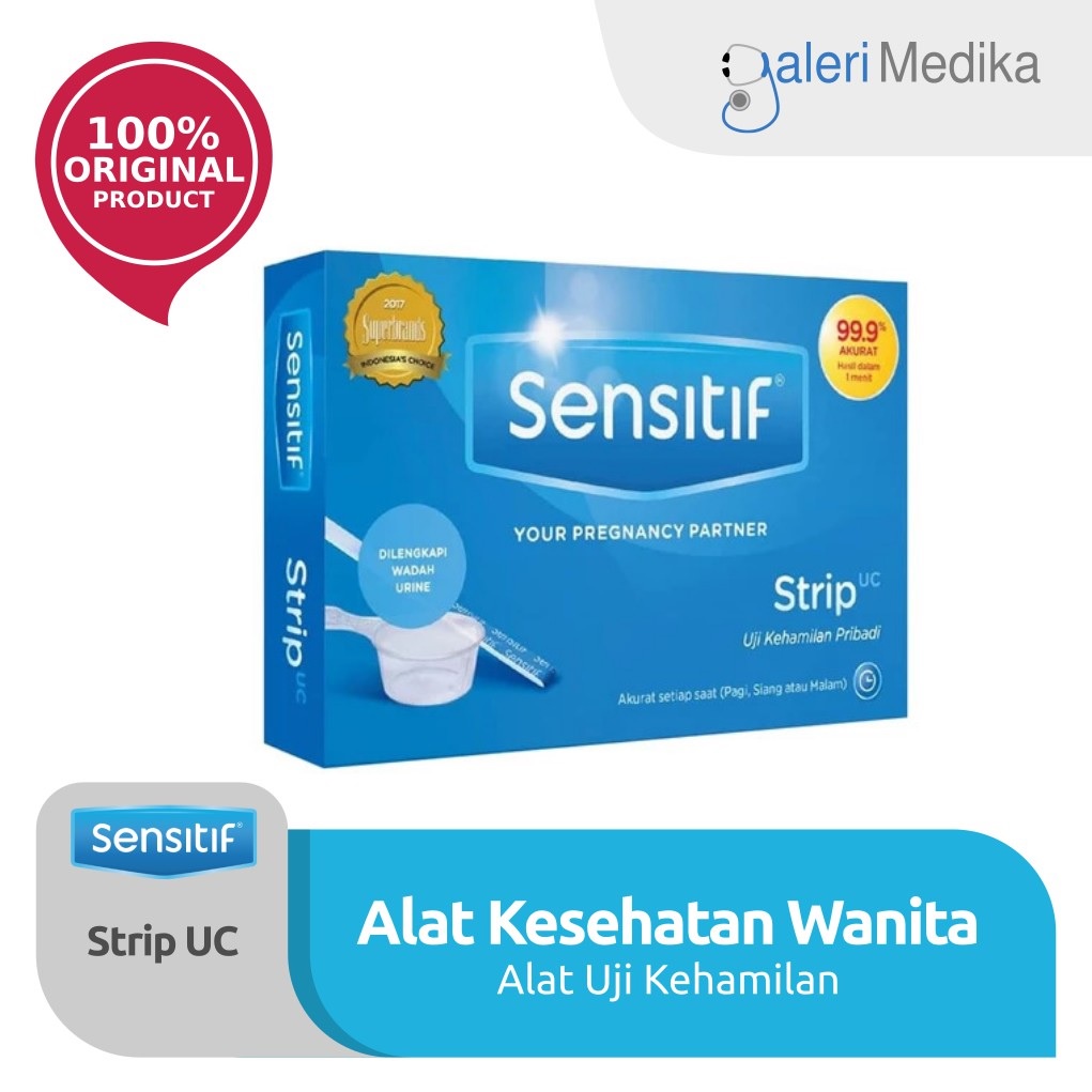 Sensitif Strip Uji Kehamilan dengan Wadah Urine / Tes Kehamilan / Test Pack ORIGINAL