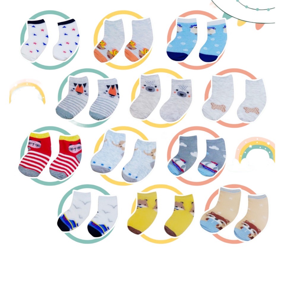 1 LUSIN Kaos kaki bayi murah berkualitas perlengkapan bayi lahir ALECANG GROSIR