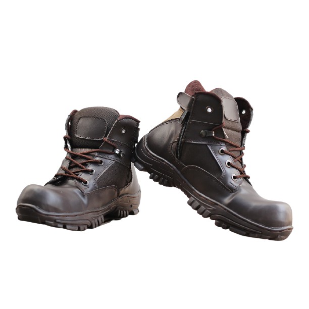 (COD) Sepatu Pria DLT Cheap Pendek 6inci Sleting Boots Safety Sleting Hiking Outdoor Trakking Cowok