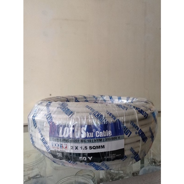 Kabel NYM 2x1,5 mm Lotusku SNI Permeter