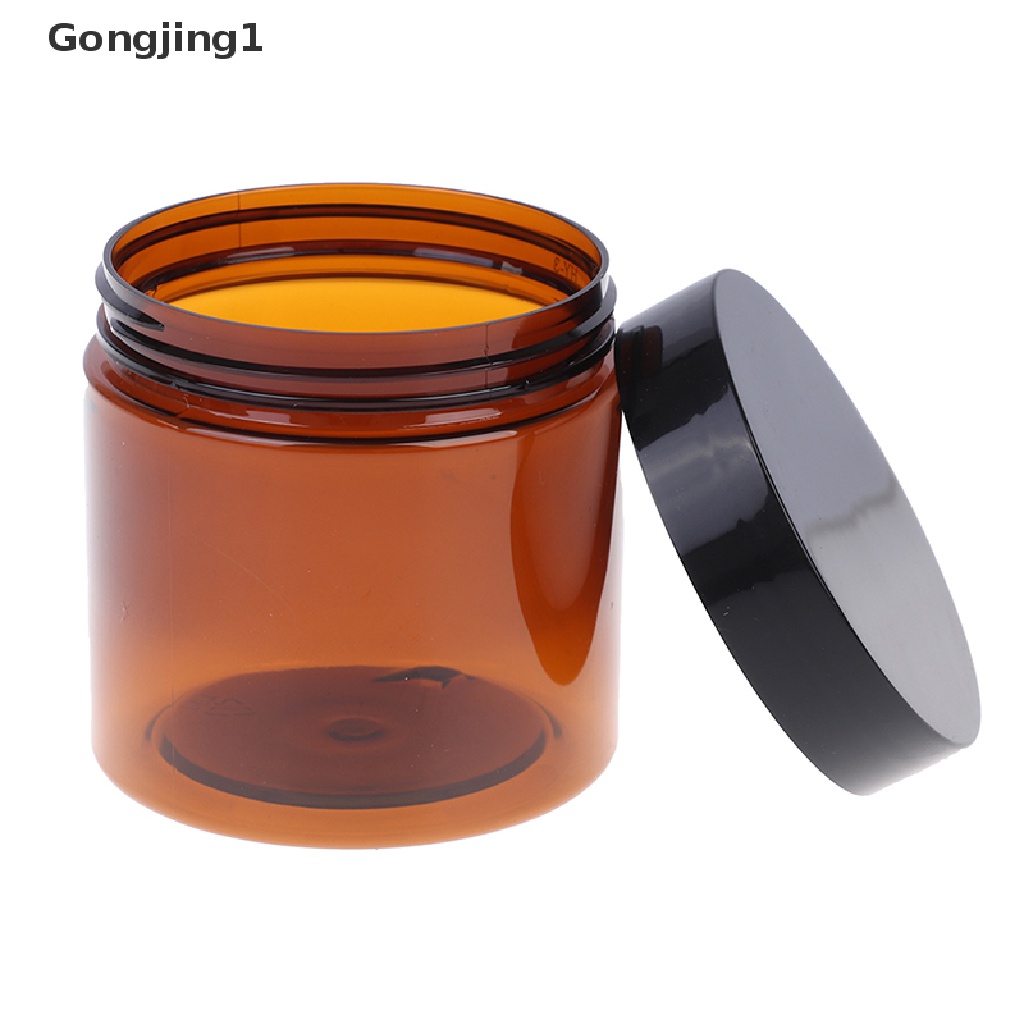 Gongjing1 Botol Kontainer Kosong 200ml Warna Coklat Amber Untuk Sample Krim Wajah / Lip Balm