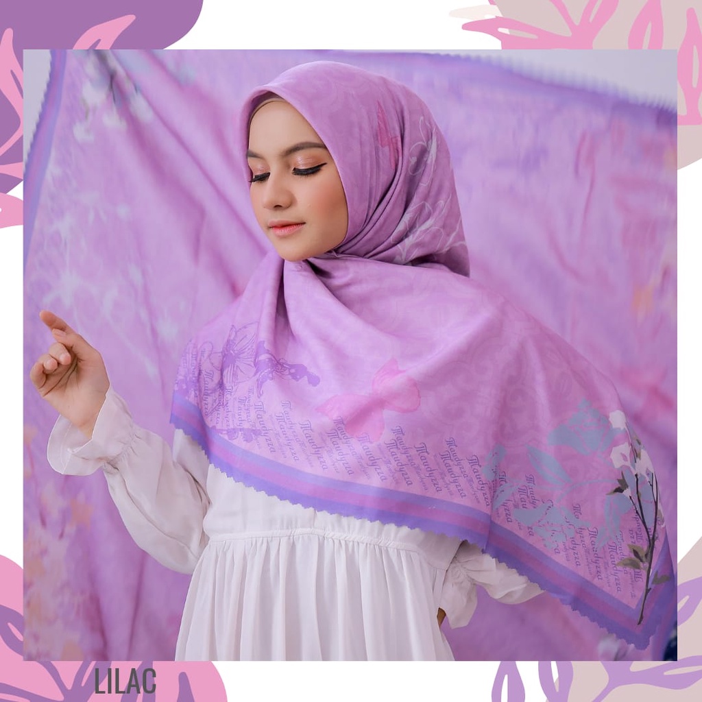 Kerudung Segi Empat / Voal Premium Scraft / Kerudung Voal Branded LILAC VOAL