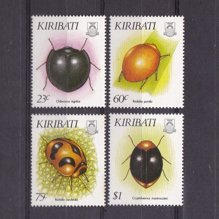 

0218 Perangko Kiribati 1993 Fauna Insects 4v Mnh