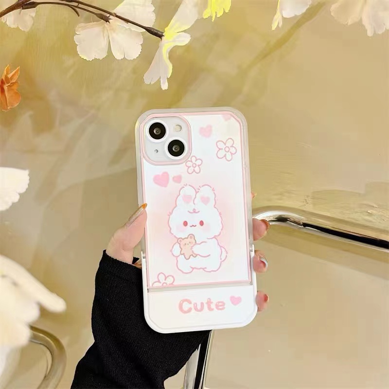 Soft Case TPU Transparan Motif Kelinci Untuk iPhone 13 13pro mini 12promax SE2020 11 Pro MAX 6S 7 8 Plus X XS XR