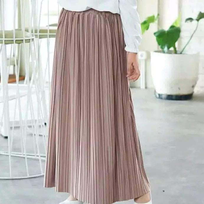 VS - ROK PLISKET MURAH PRISKET PLEATED SALE POLOS REMPEL MUSLIMAH SKIRT ABG FLARE SKIRT MAYUNG FLOWY