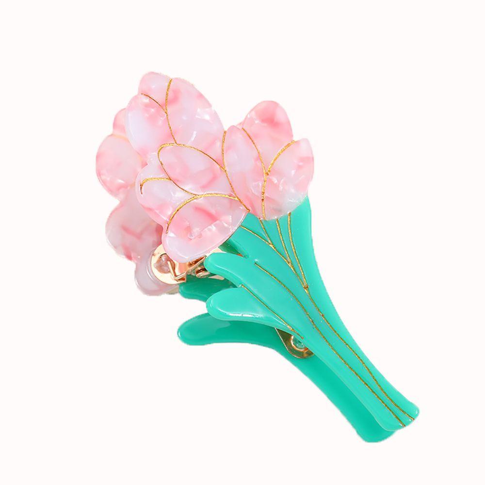 Needway Bunga Tulip Hair Claw Kepribadian Lucu Mencuci Muka Perempuan Gadis Akrilik Women Hair Clip