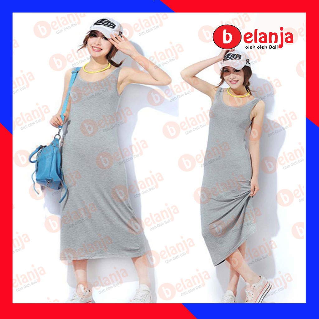 Dress Long Tanktop / Dress panjang Leher V maxi dress terlaris termurah