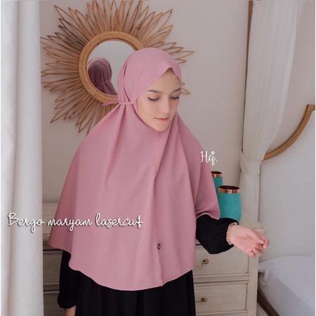 1KG MUAT 12PCS | BERGO MARYAM LASERCUT HIJAB LASER INSTAN JILBAB FASHION DAILY MUSLIMAH