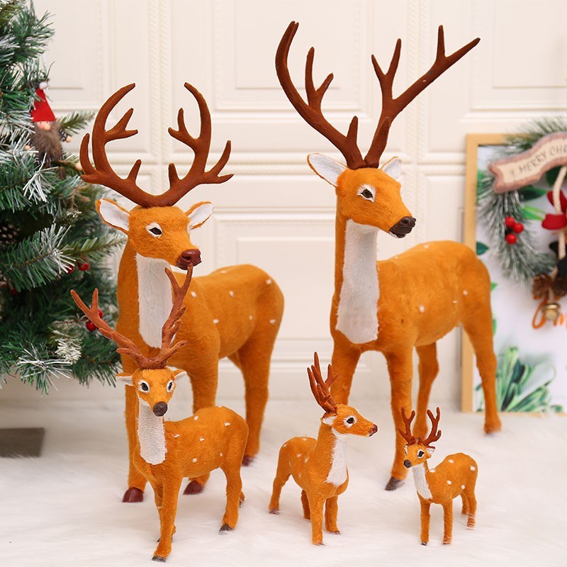 Patung Rusa Tanduk Pajangan Raindeer Rudolf Rusa Natal Kado Christmas