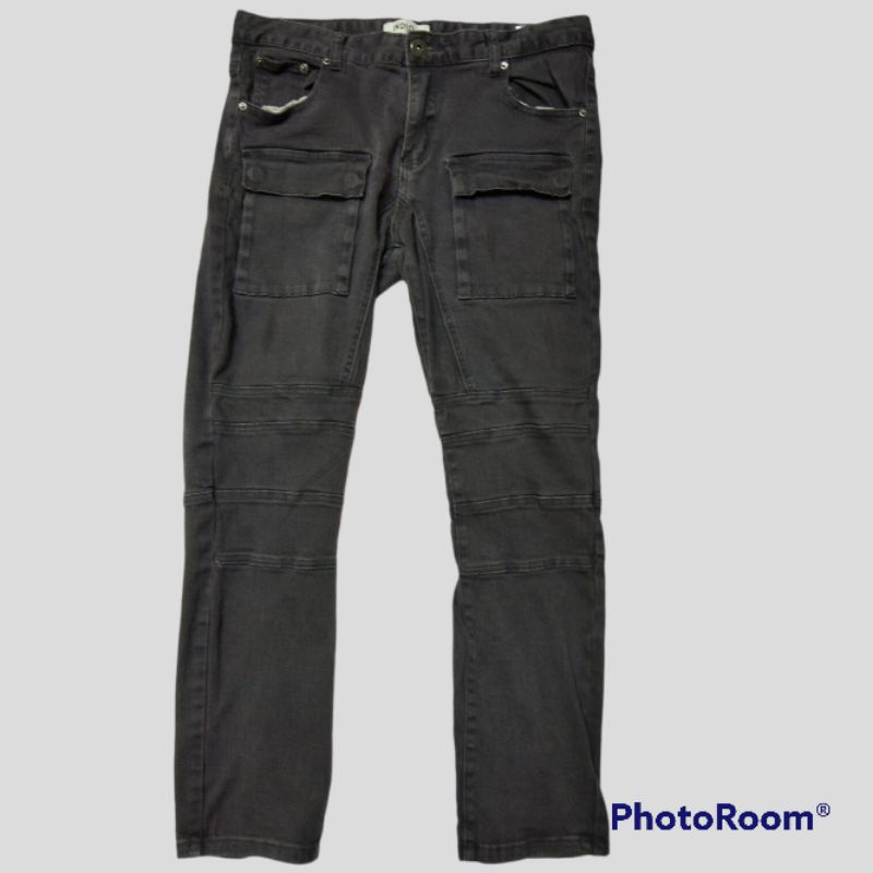 Celana Panjang Jeans Cargo Pria Indio Size 34