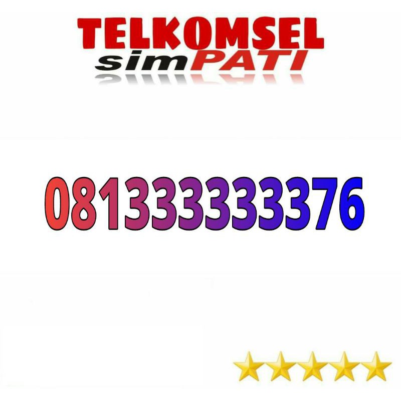 nomor cantik telkomsel simpati sapta 3333333