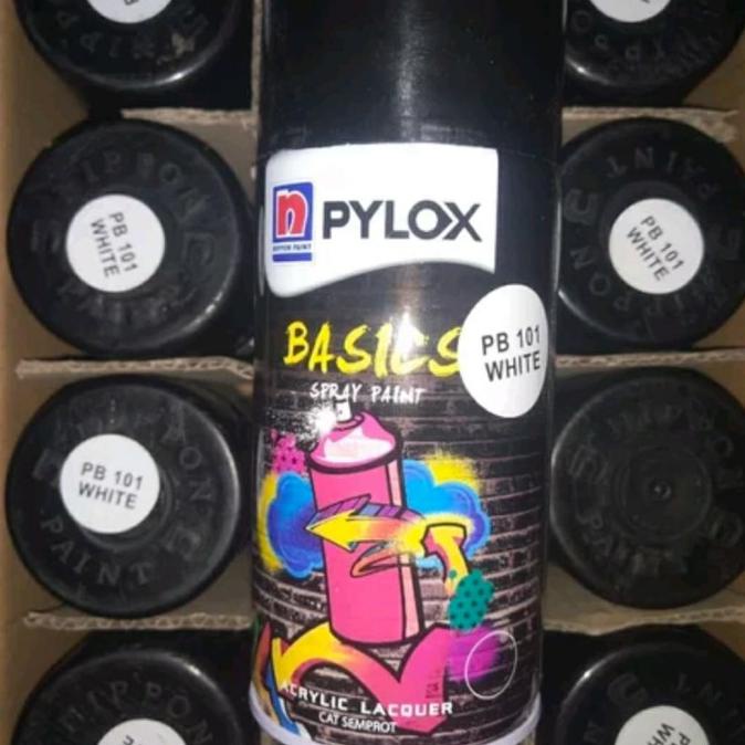 

New Berkualitas !!! PYLOX NIPPON PAINIT 1 DUS isi 12 BOTOL putih - WHITE 101 | Cat Semprot