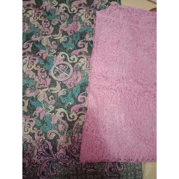 COD SETELAN KEBAYA CAPE BROKAT mewah kebaya Bridesmaid seragaman pager ayu kebaya wisuda Kebaya jumbo-SET CAPE DUSTYPINK