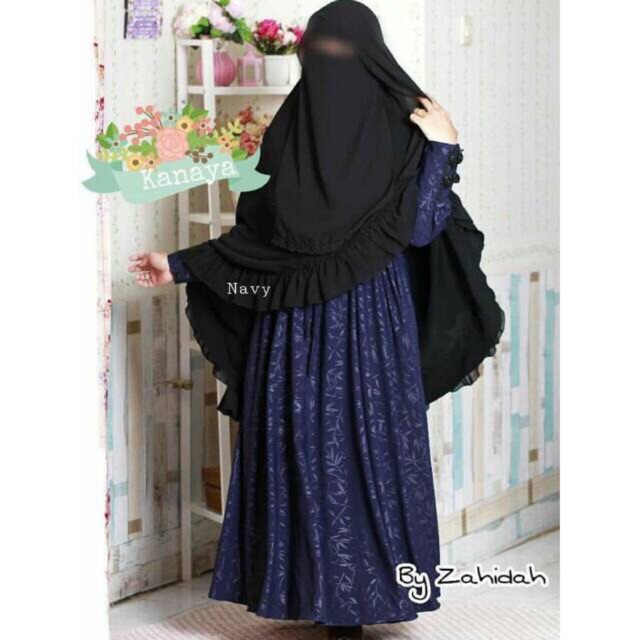 Sweet Kanaya syari cantik simple gamis saja by Zahidah