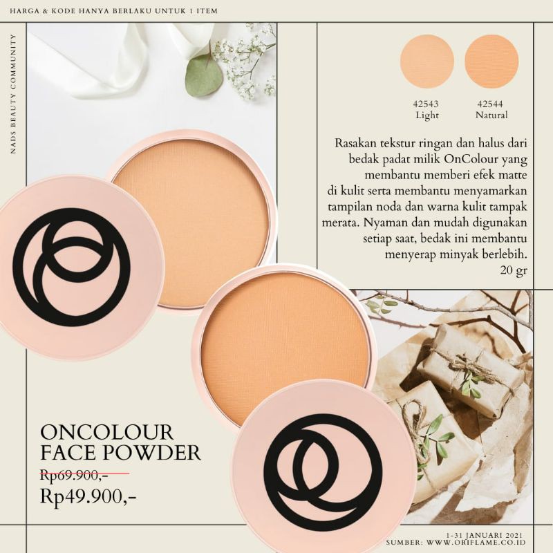 Harga Bedak Oriflame Terbaik Kosmetik Wajah Perawatan Kecantikan Mei 2021 Shopee Indonesia