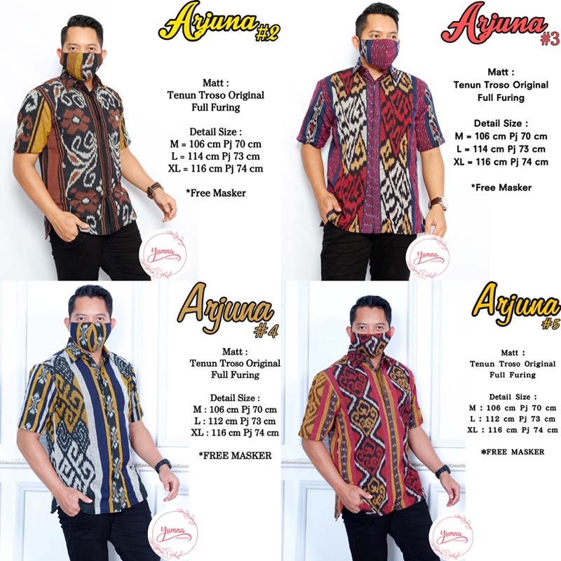 Kemeja tenun Troso jepara • Kemaja cowok tenun • tenun troso asli