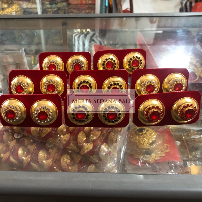 Subeng Tari / Anting Cerorot Permata Hiasan Telinga Pengantin Bali