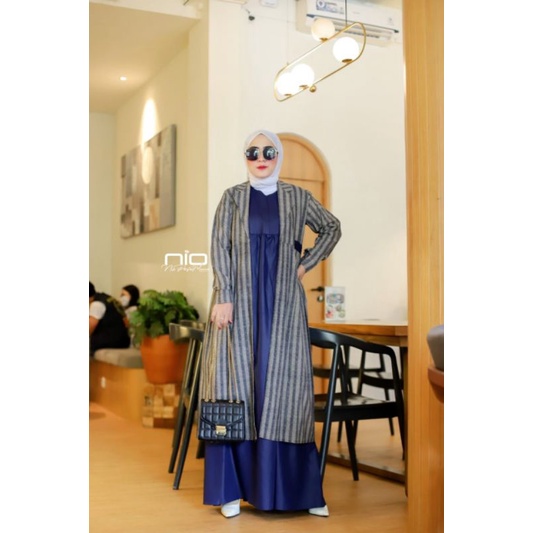 Set Gamis outer Azizah by Nio performance Original