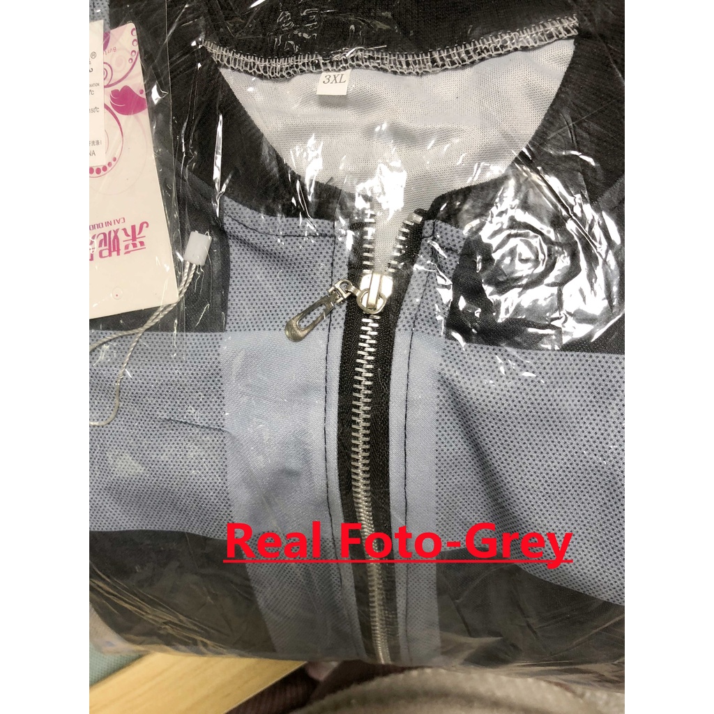 NEW Mantel Jaket Longgar Wanita Lengan Panjang Ritsleting Kotak Tops L-5XL