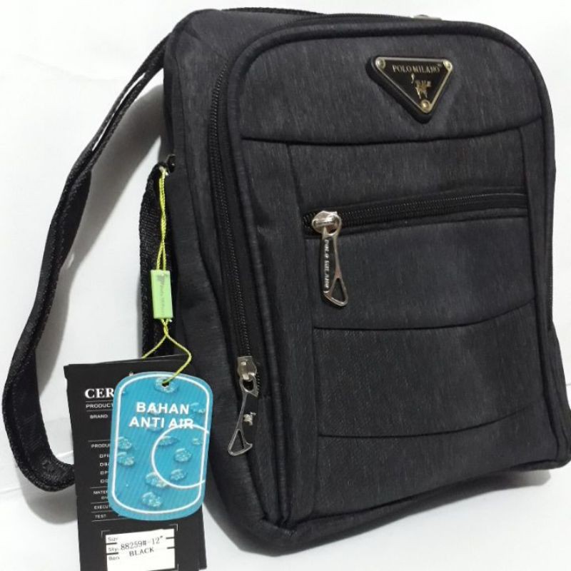 TAS SELEMPANG IMPOR ORIGINAL POLO MILANO SLING BAG ORIGINAL POLO MILANO #88255 #88253 ukuran 12 Inch