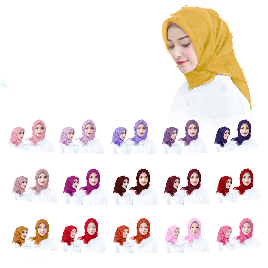 Hijab segiempat Rubiah Linen Original Valencia