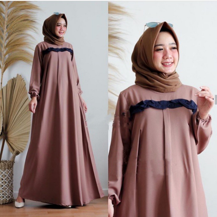 Denora Dress / Dress Cantik / Dress Simple / Busana Muslimah Murah