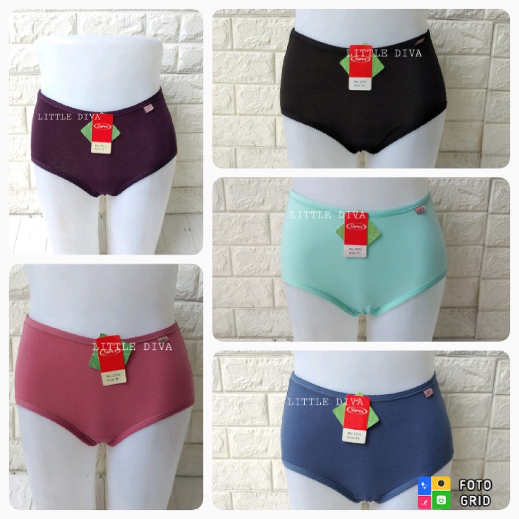 Celana Dalam Sorex 2055 CD SOFT COMFORT size M L QL cewe All Day  polos jahitan belakang midi wanita