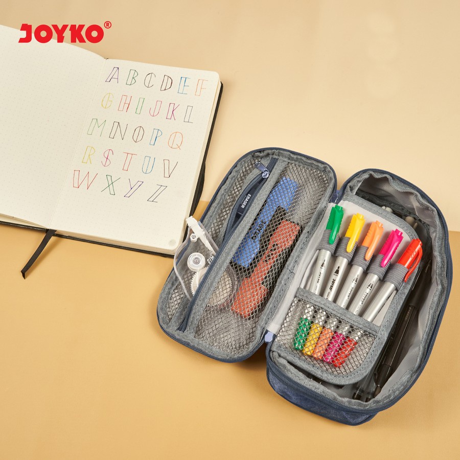 Pencil Case Kotak Tempat Pensil Kain Joyko PC-5004