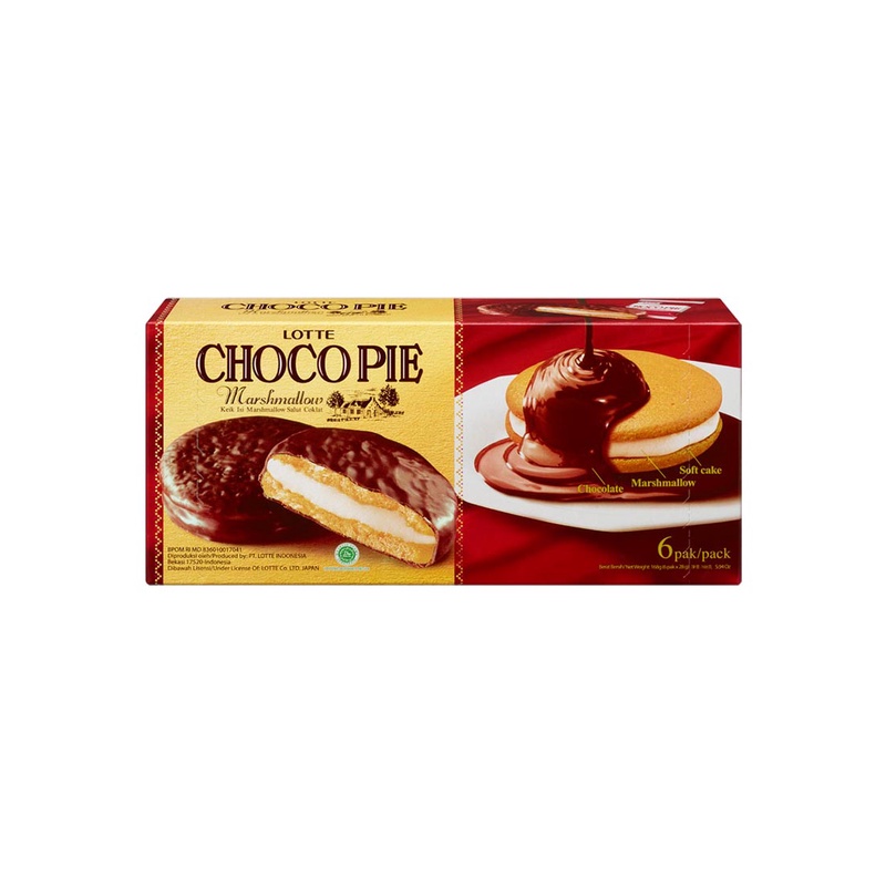 

Lotte Choco Pie Marsmallow 6'S 168G - Alhanan/04