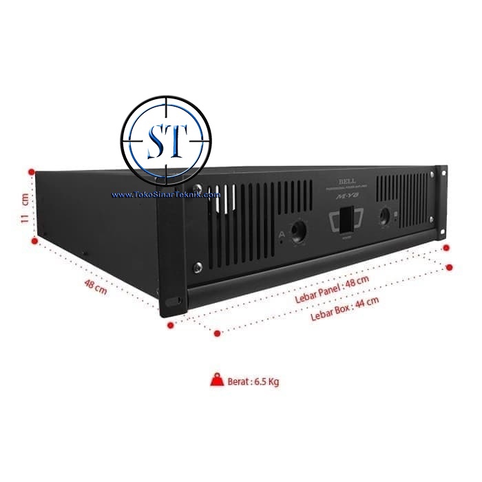 Box Power Amplifier MV-8 Box BELL Amply MV8