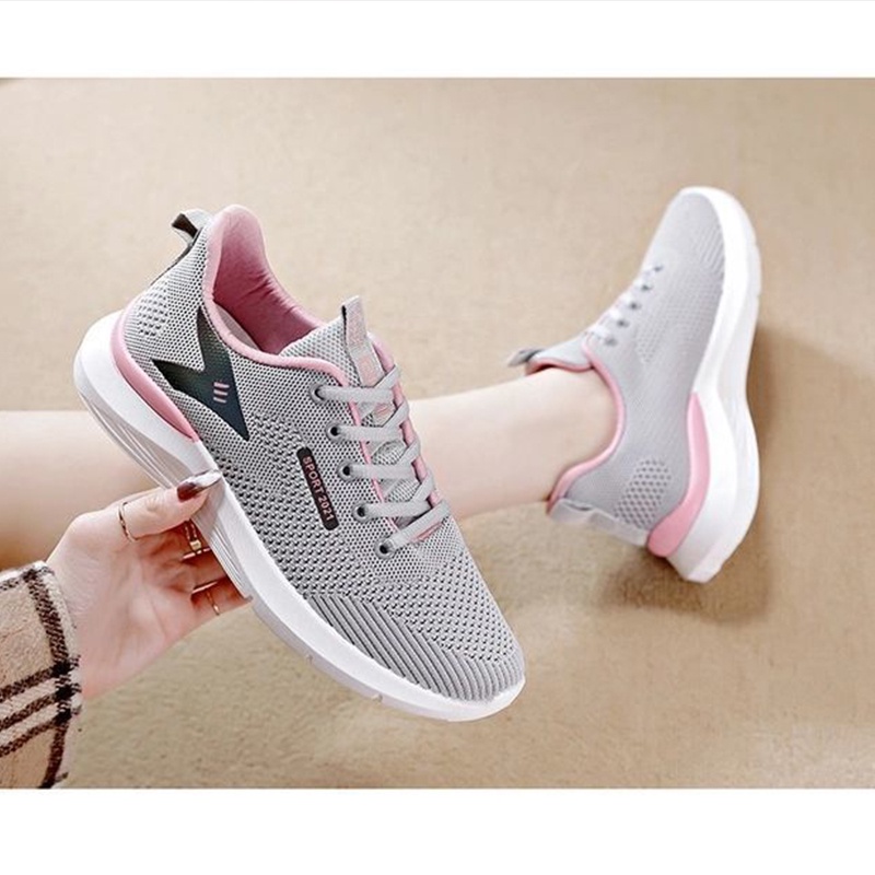 Sepatu Sneakers Wanita Running Fashion Import Premium - F-68