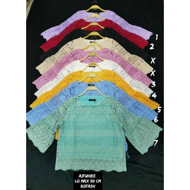 Blouse Aifuniee Brokat bangkok