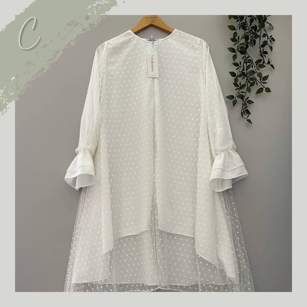 azahira atasan brukat tile wanita modern tunik, baju kondangan wanita modern 2021,tunik wanita terba