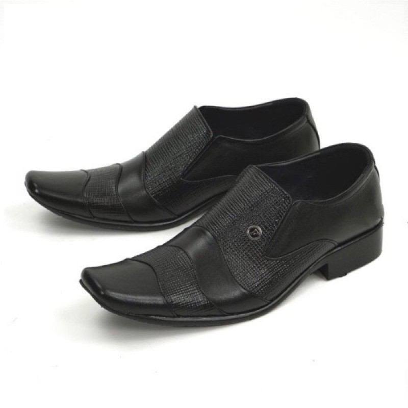 Sepatu Pantofel Pria Formal Kantor Branded Lokal Kulit Asli IND663