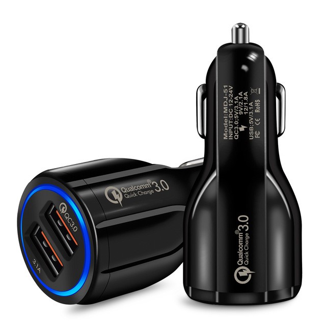 Qualcomm Quick Charge QC 3.0 Car Charger 6A 2 Port USB Fast Charger