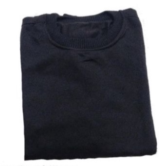 SWEATER BASIC UNISEX SIZE M-XXL (WANITA &  PRIA)-HITAM