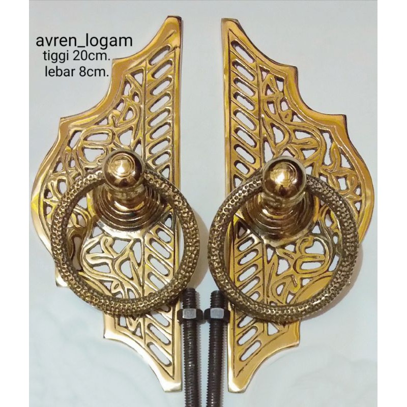 HANDLE PINTU GEBYOK ANTIK diameter 8CM.X21CM.